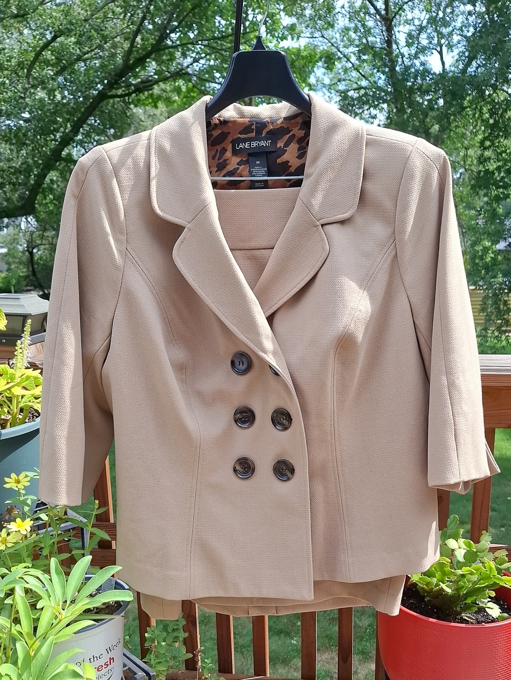Lane Bryant Tan Skirt Suit NWOT Sz 20